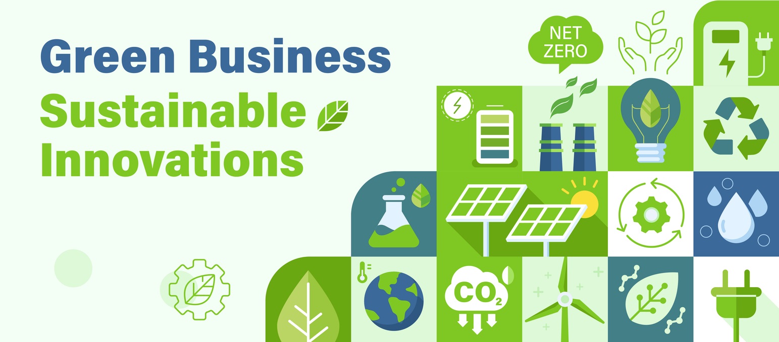 Green Business Sustainable Innovation Banner Background